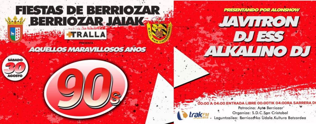 AQUELLOS MARAVILLOSOS ANOS 90S MASTRALLA REMEMBER BERRIOZAR 30 AGOSTO 2025 copia scaled 1